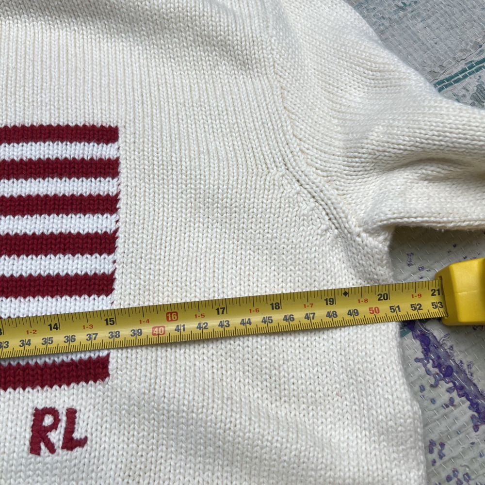 Polo Ralph Lauren American Flag Sweater USA Knit Crewneck Size XS - Picture 8 of 11